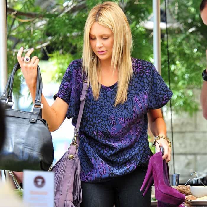 Stephanie Pratt on set for the final season of 'The Hills' in Brentwood on April 8, 2010