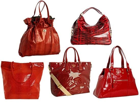 Red Patent Bags