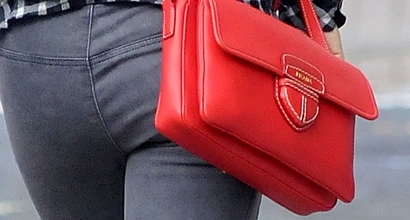 Pippa Middleton Totes Red Prada Pattina Crossbody Bag