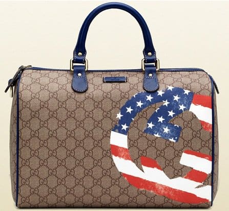 Gucci USA GG Flag Collection Boston Bag