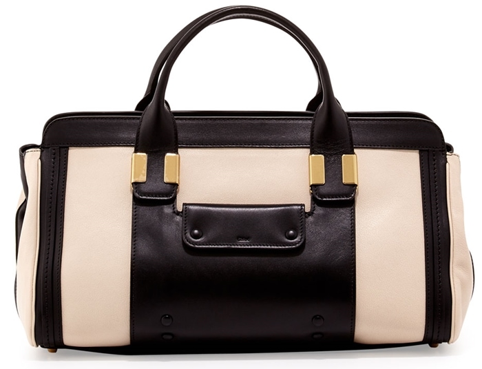 You'll love the covetable classic colorblock construction and clean-lined silhouette of this Chloe Alice Springs satchel
