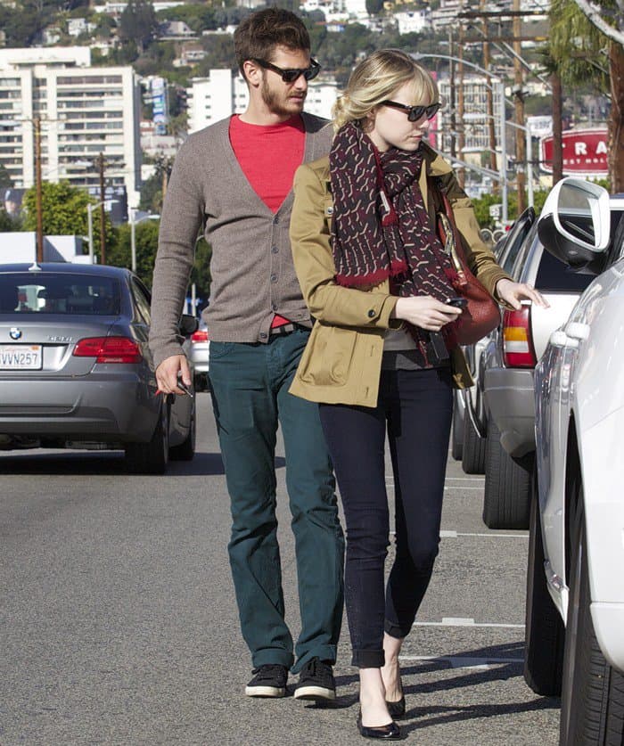 Emma Stone and boyfriend Andrew Garfield