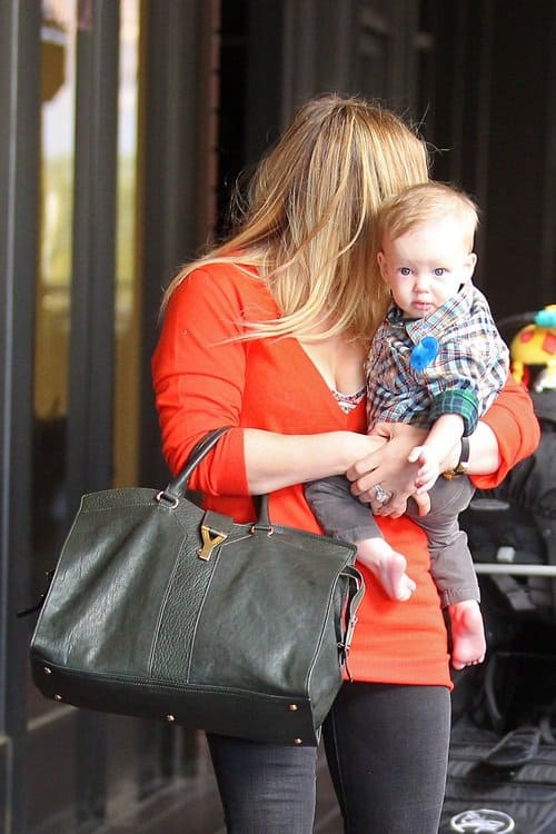 Hilary Duff taking her son, Luca Cruz Comrie, to a class in Sherman Oaks, Los Angeles, California, on November 28, 2012