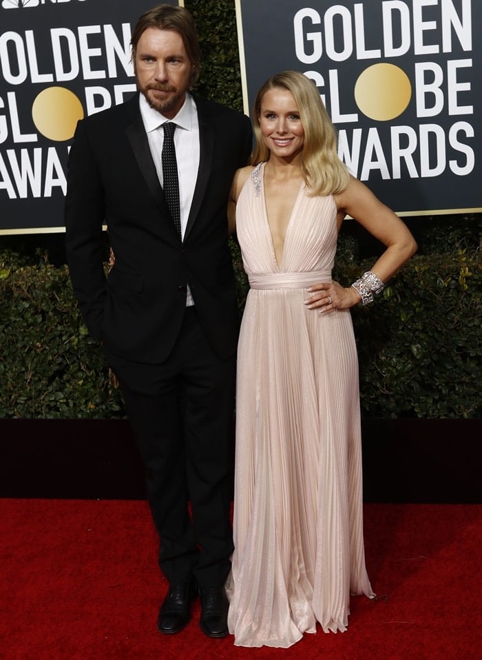 Dax Shepard and his wife Kristen Bell at the 76th Annual Golden Globe Awards