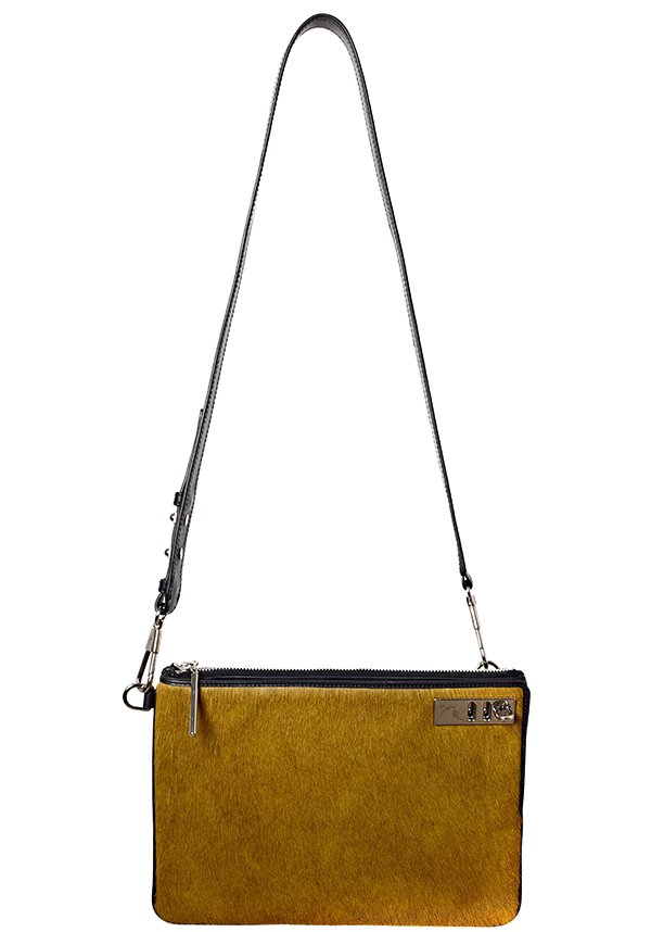 3.1 Phillip Lim Haircalf Racer Flap Clutch With Strap