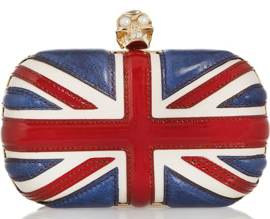 Pledge your allegiance to British fashion with Alexander McQueen's 'Britannia' box clutch