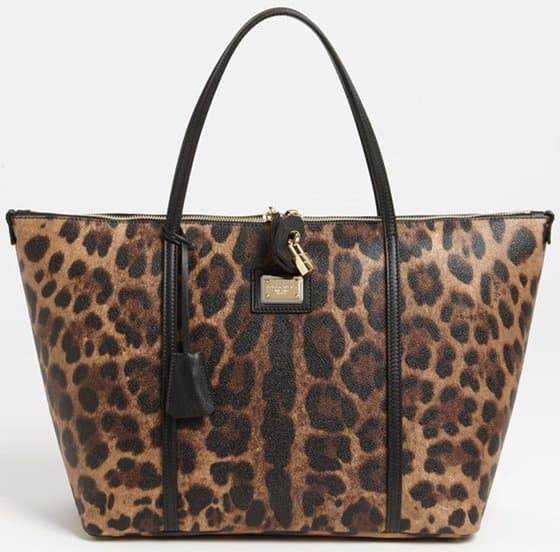 Dolce & Gabbana Miss Escape Classic Leather Tote in Leopard