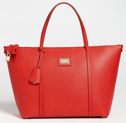 Dolce & Gabbana "Miss Escape" Classic Leather Tote in Red