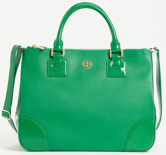 Tory Burch Robinson Double Zip Leather Tote