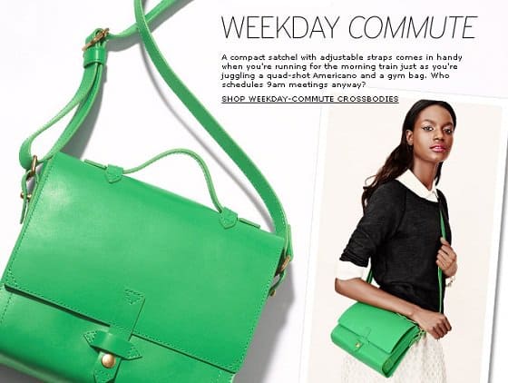 A cross-body bag is a very practical option for your office or school commute