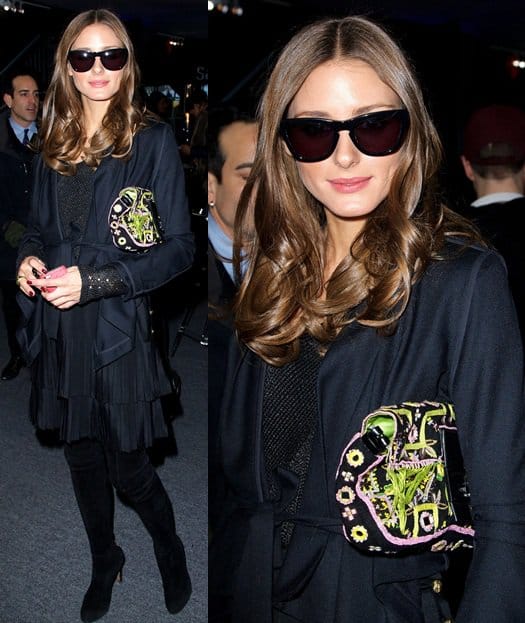Olivia Palermo heads to the Fall 2013 Delpozo presentation during New York Fashion Week