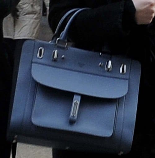 Bar Refaeli new structured blue purse