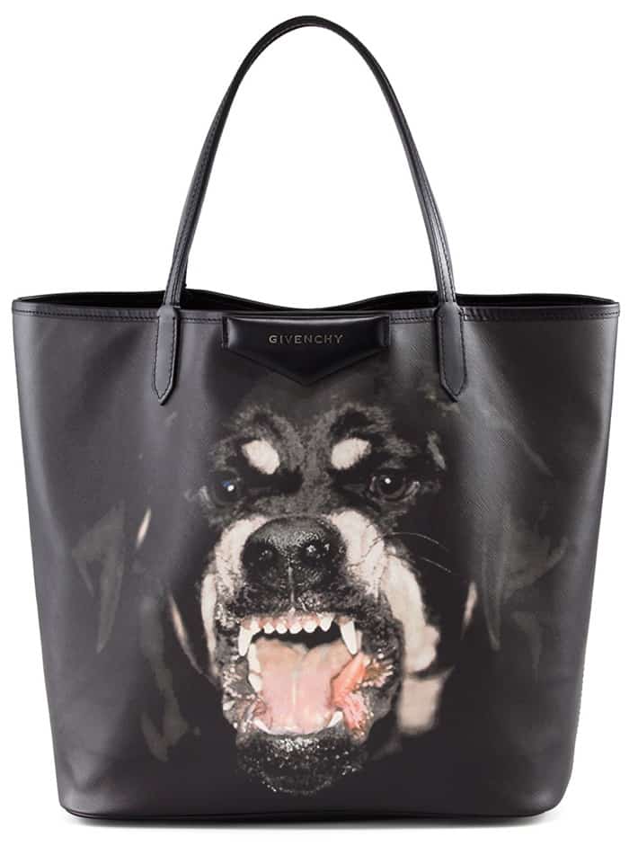 Givenchy coated canvas tote bag with Rottweiler print