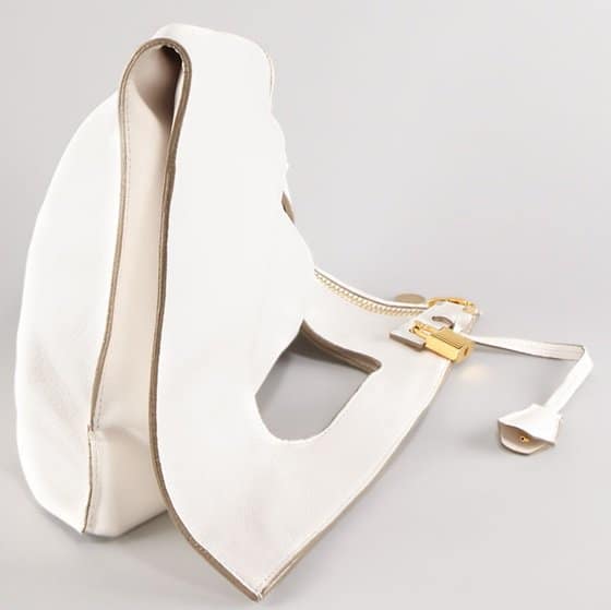 Tom Ford Alix Flat Foldover Bag in Ivory