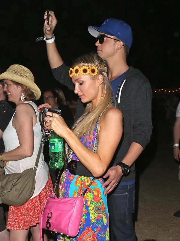 Paris Hilton with her boyfriend River Viiperi at the 2013 Coachella Valley Music and Arts Festival