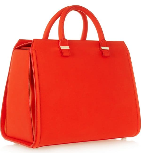 Victoria Beckham "The Victoria" Leather Tote in Red