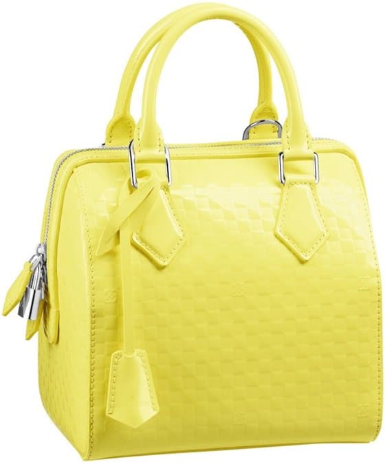 Louis Vuitton Speedy Cube PM in Yellow Damier Facette