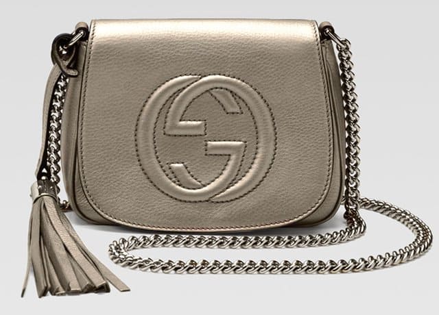 You + this metallic chain strap bag + your LBD = oh the possibilities!