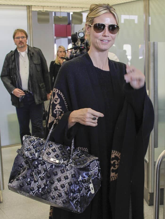 Heidi Klum arriving at Tegel Airport in Berlin, Germany on May 27, 2013