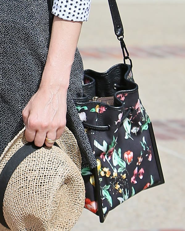 Diane Kruger carrying a 3.1 Phillip Lim floral cross body bag
