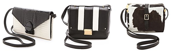 Black and White Shoulder Bags Set A