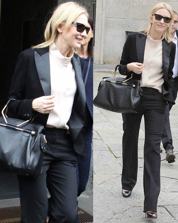 Cate Blanchett leaving her hotel in Milan, Italy, on May 18, 2013