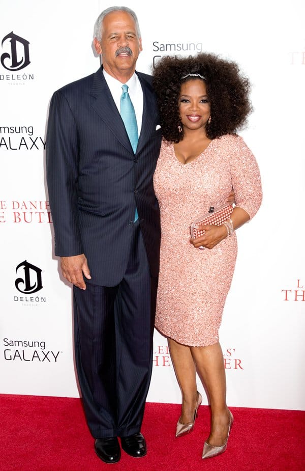 Oprah Winfrey with long-time partner Stedman Graham at the premiere of Lee Daniels' The Butler