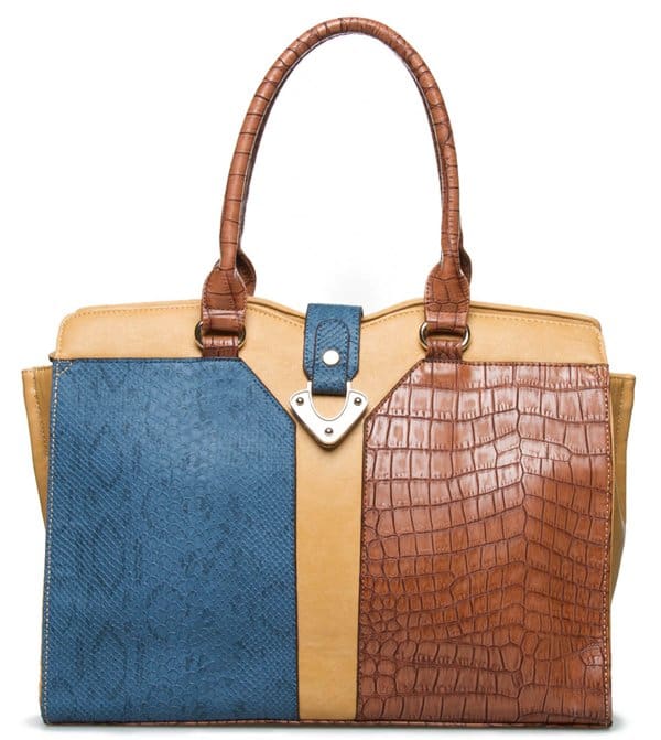 Avesta Handbag in Brown/Blue