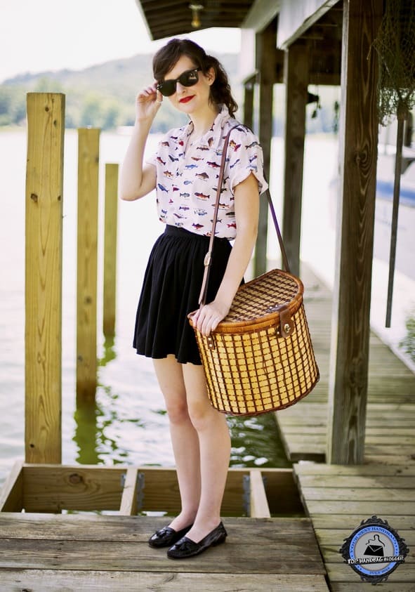Ashlyn carrying a pretty picnic basket