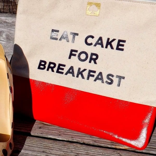 Kate Spade's “Eat Cake for Breakfast” Francis tote