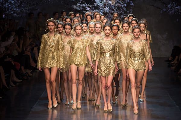 Dolce & Gabbana's runway presentation during Milan Fashion Week Womenswear Spring/Summer 2014
