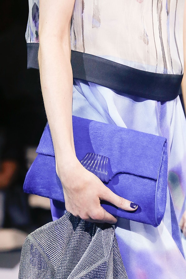Blue Giorgio Armani clutch handbag