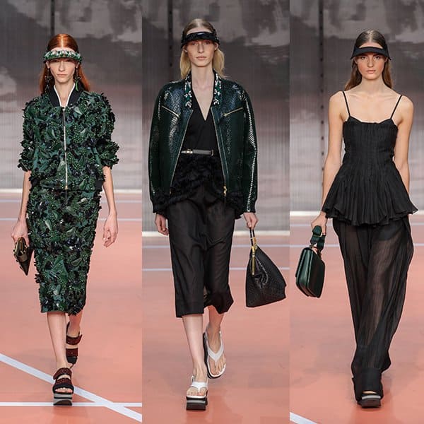 Models walk the runway at the Marni Spring/Summer 2014 fashion show during Milan Fashion Week