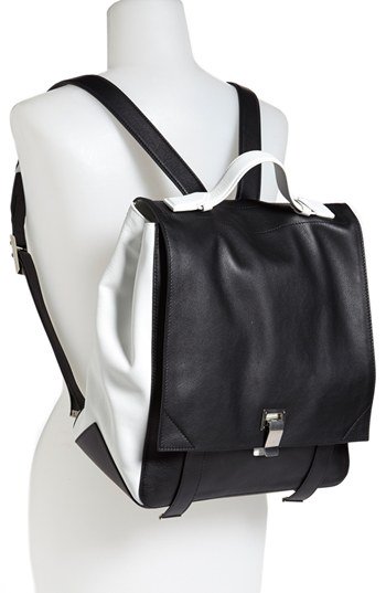 Black Proenza Schouler backpack made using genuine calfskin leather