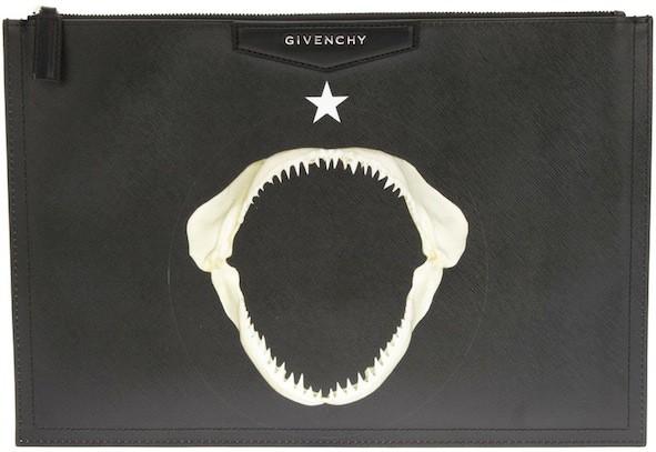 Givenchy "Shark Jaw" Clutch Bag in Black
