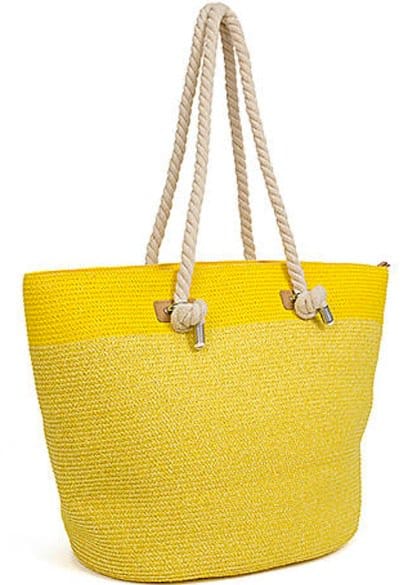 Magid Straw Tote in Yellow