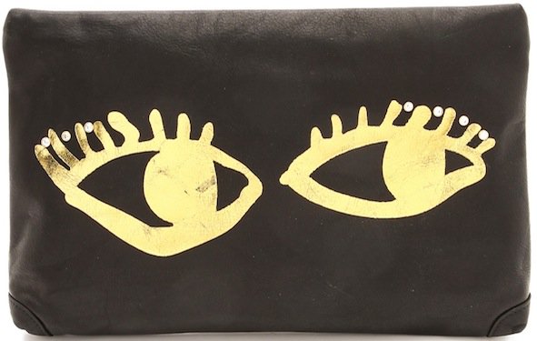 Paris House "Peeping Tom" Clutch Bag in Black