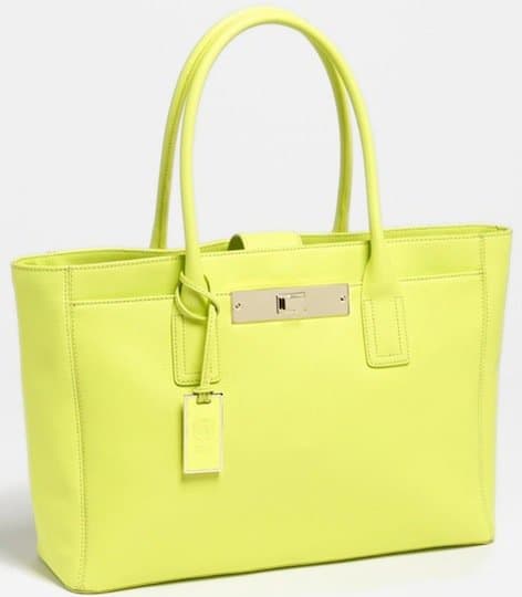 Vince Camuto Alex Tote in Safety Yellow