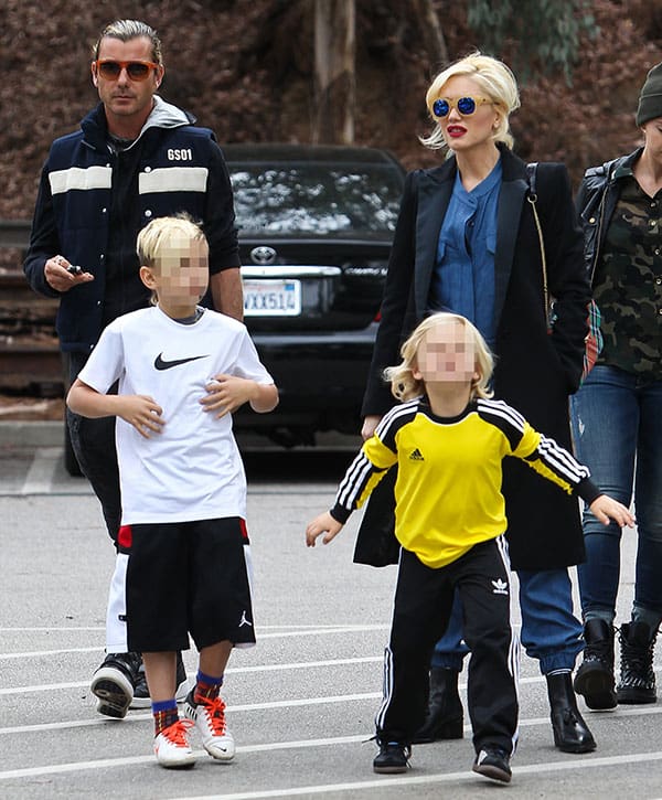 Gwen Stefani and Gavin Rossdale take their sons to Travel Town Museum at Griffith Park