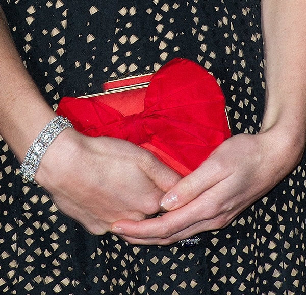 Kate Middleton's fiery red Alexander McQueen clutch