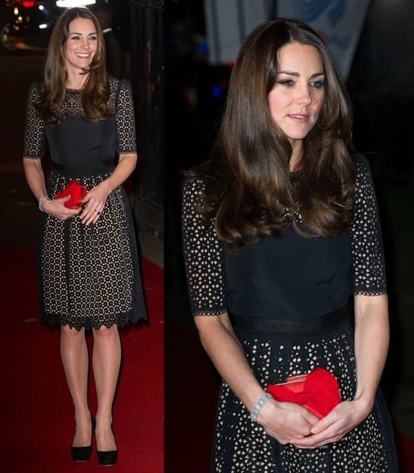 Kate Middleton arriving at the SportsAid charity ball at Victoria Embankment Gardens
