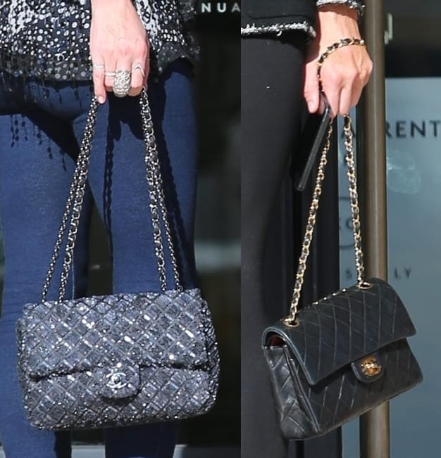 Paris and Nicky Hilton show off their Chanel handbags