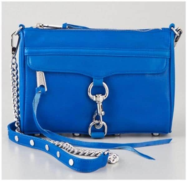 Rebecca Minkoff Neon Lizard Mini Mac Bag in Royal Blue