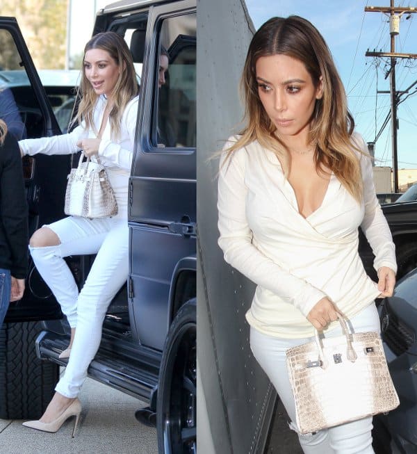 Kim Kardashian looked incredible in her all-white body-hugging clothes