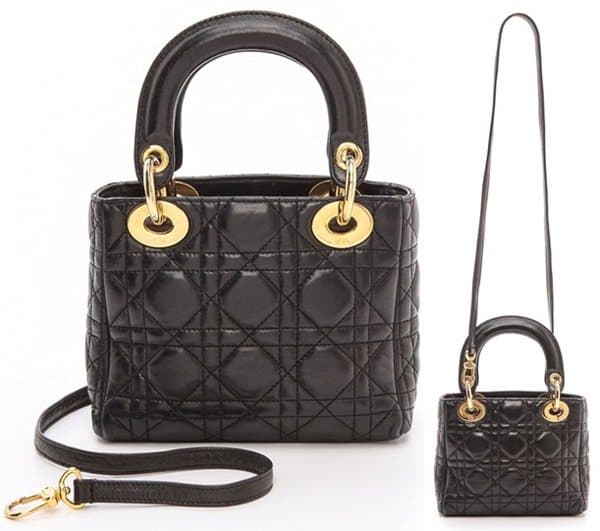Black Dior Lady Dior Mini Bag