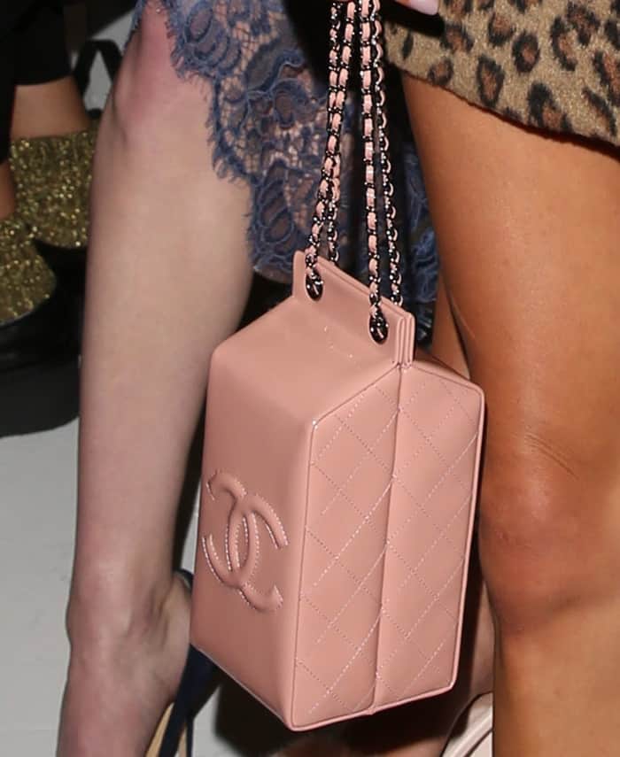 Alexa Chung's Chanel Milk Carton purse