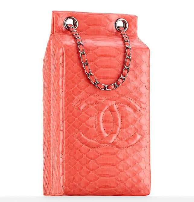 Chanel Python Milk Carton Bag