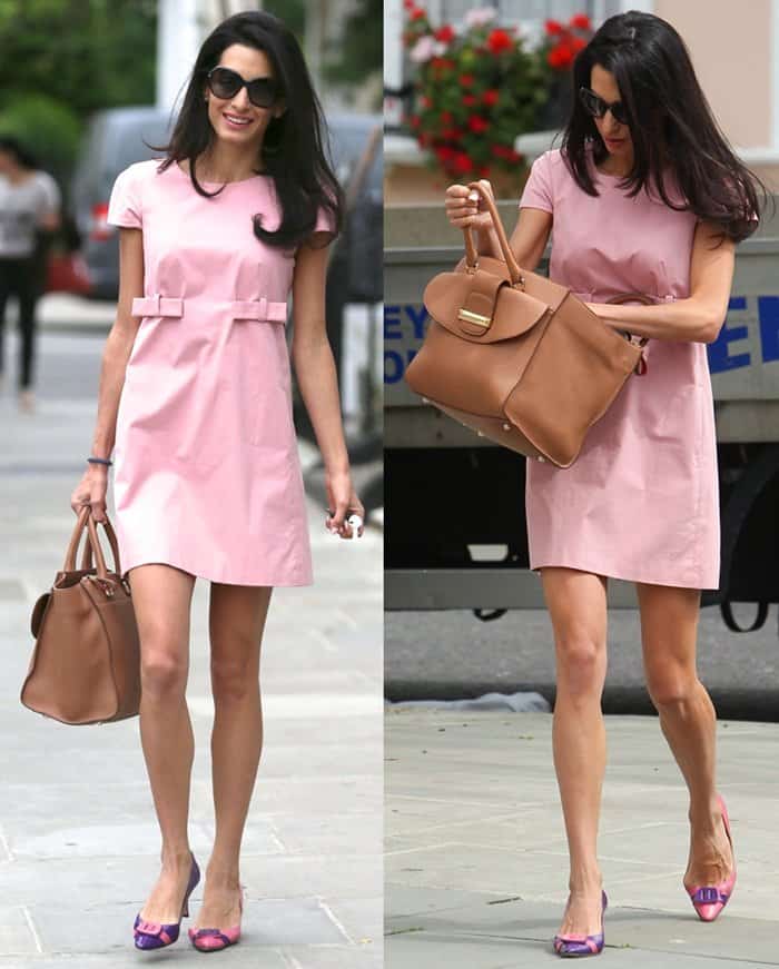 Amal Alamuddin spotted leaving her apartment in Notting Hill, London, England, on May 20, 2014