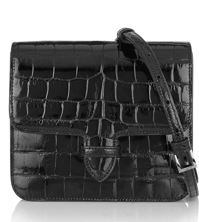 ALAÏA Patent Alligator Shoulder Bag,