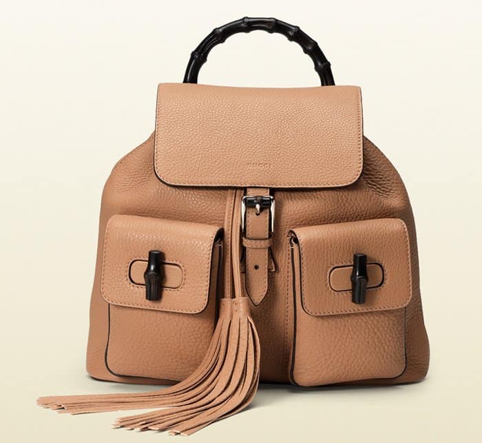 Gucci Bamboo Leather Backpack